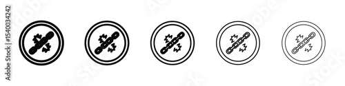 link icon isolated vector on white background set