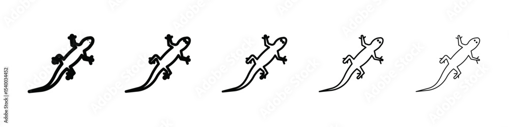 Lizard icon isolated vector on white background set Lizard icon isolated vector on white background set