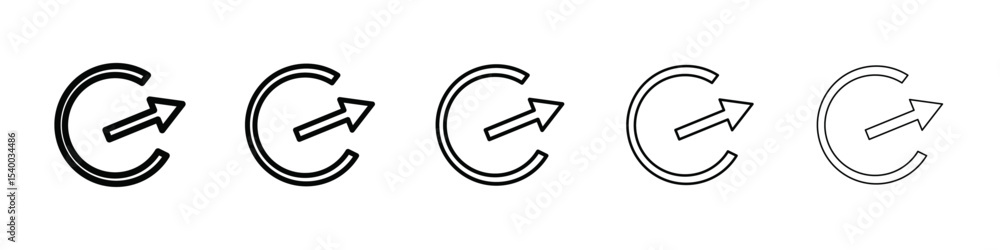 Logout exit icon isolated vector on white background set Logout exit icon isolated vector on white background set