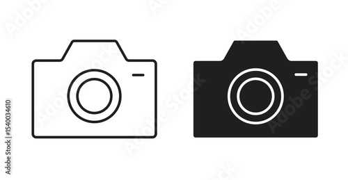 Camera icon Logos. Flat Vector Icon Design Template
