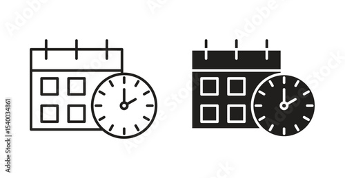Calendar clock icon
