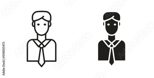 Businessman icon Logos. Flat Vector Icon Design Template