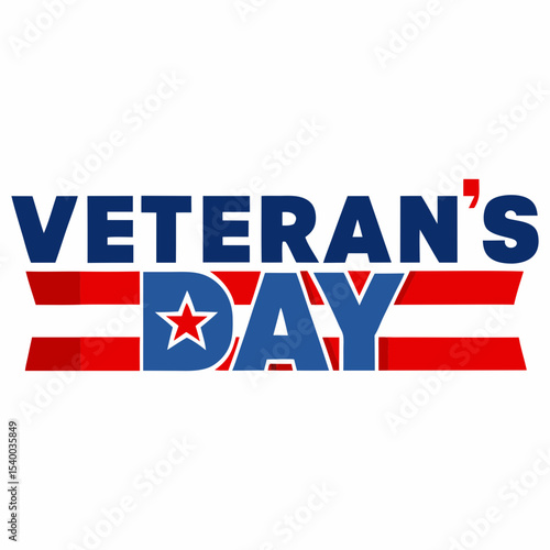 typography design of happy veterans day