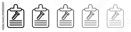 Medical test icon isolated vector on white background set