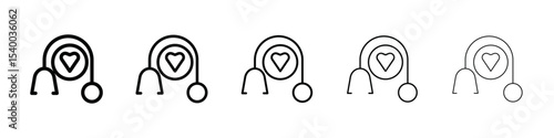 Medical check-up icon isolated vector on white background set