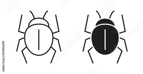 Bug icon Logos. Flat Vector Icon Design Template