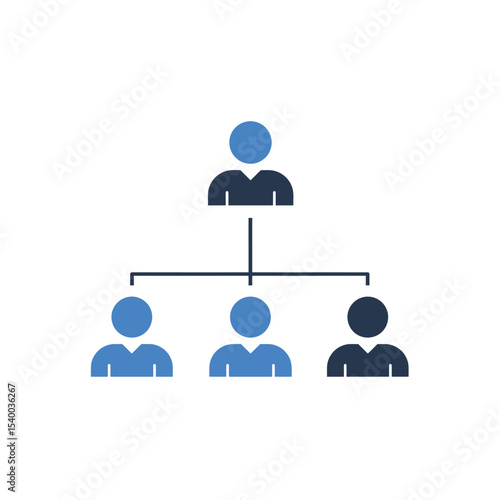 Simplified Hierarchy Chart Showing a Manager and Three Subordinates.