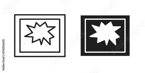 Broken window icon Logos. Flat Vector Icon Design Template