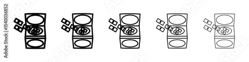 Money laundering icon isolated vector on white background set