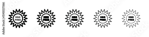 Msg free icon isolated vector on white background set
