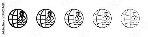 Natural resources icon isolated vector on white background set