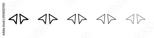 navigator arrow icon isolated vector on white background set