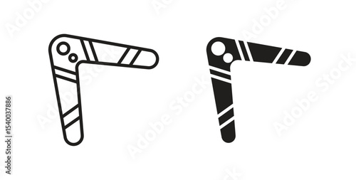 Boomerang icon Logos. Flat Vector Icon Design Template