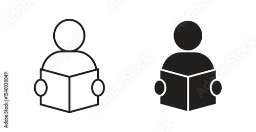 Book open reader icon