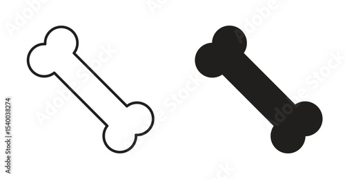 Bones icon Logos. Flat Vector Icon Design Template