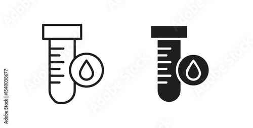 Blood test icon Logos. Flat Vector Icon Design Template