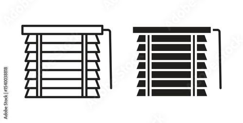 Blinds icon Logos. Flat Vector Icon Design Template