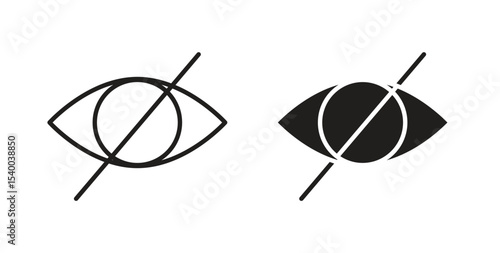 Blindness icon Logos. Flat Vector Icon Design Template
