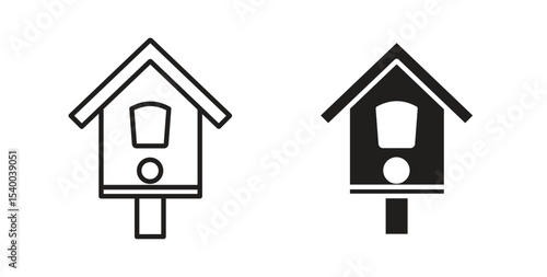 Bird house icon Logos. Flat Vector Icon Design Template