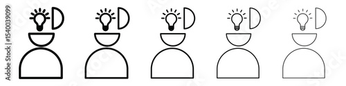 Patent idea icon isolated vector on white background set
