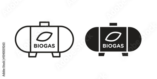 Biogas icon Logos. Flat Vector Icon Design Template