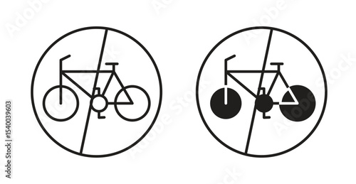 Bicycle prohibition sign