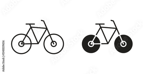 Bicycle icon Logos. Flat Vector Icon Design Template