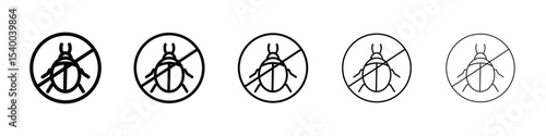 Pest control icon isolated vector on white background set