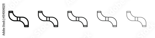 pipe icon isolated vector on white background set