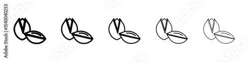 pistachio icon isolated vector on white background set