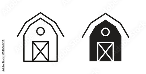 Barn icon Logos. Flat Vector Icon Design Template