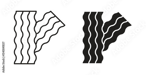 Bacon icon Logos. Flat Vector Icon Design Template