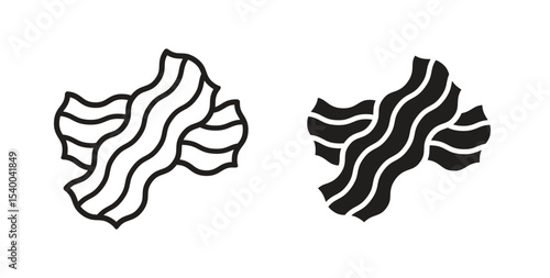 Bacon icon Logos. Flat Vector Icon Design Template
