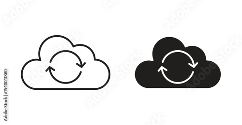 Backup icon Logos. Flat Vector Icon Design Template