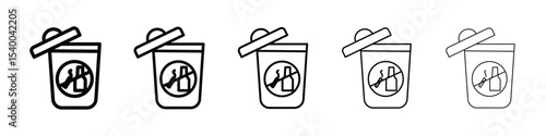 Quitting bad habits icon isolated vector on white background set
