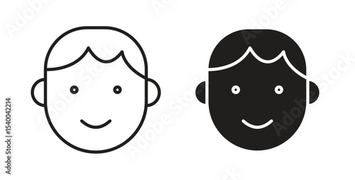 Baby boy icon Logos. Flat Vector Icon Design Template