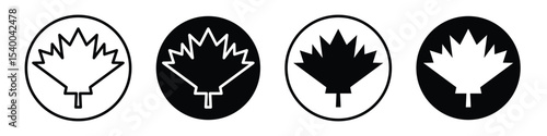 Autumn leaf canadian icon