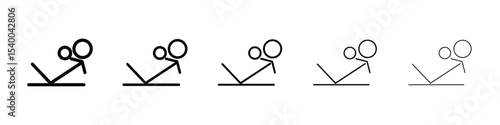 rebound icon isolated vector on white background set