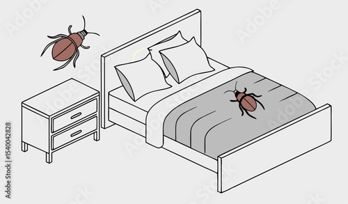 illustration of a bedroom