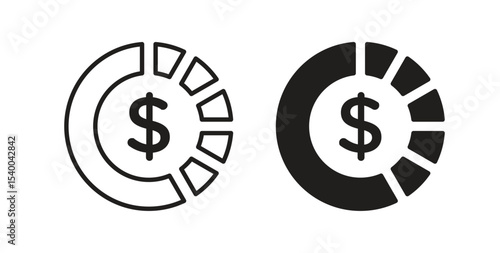 Asset allocation icon Logos. Flat Vector Icon Design Template