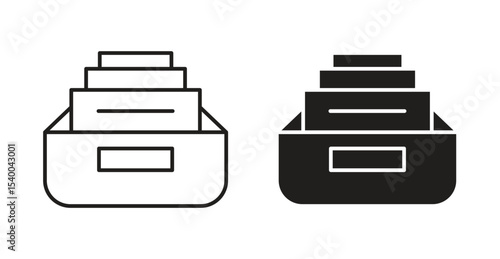 Archive icon Logos. Flat Vector Icon Design Template