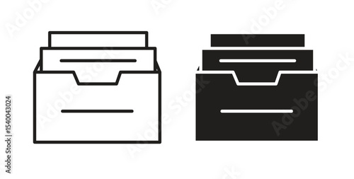 Archive icon Logos. Flat Vector Icon Design Template