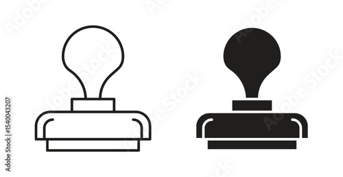 Approval stamp icon Logos. Flat Vector Icon Design Template