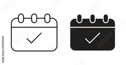 Appointment icon Logos. Flat Vector Icon Design Template
