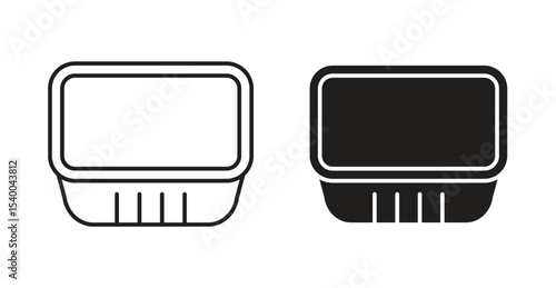 Aluminum foil food container icon