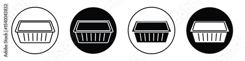 Aluminum foil food container icon