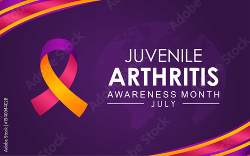 Vector illustration on the theme of Juvenile Arthritis awareness months observed each year during July. Best for banners, posters and social media.