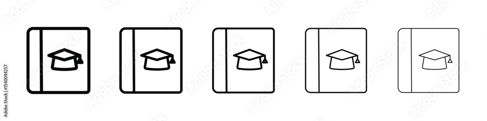 Scholarship icon isolated vector on white background set Scholarship icon isolated vector on white background set