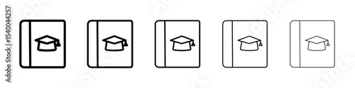 Scholarship icon isolated vector on white background set