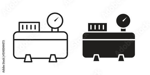 Air compressor icon Logos. Flat Vector Icon Design Template